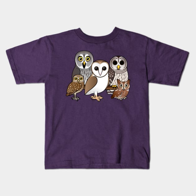 Birdorable Owl Fan Kids T-Shirt by birdorable